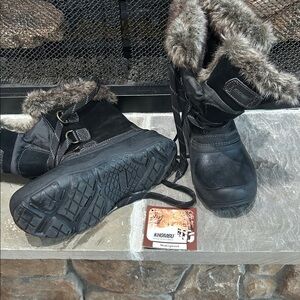 Khombu Black Waterproof Winter Boots